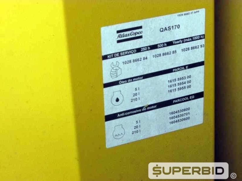 SUCATA DE CABINE PARA GERADOR ATLAS COPCO QAS170 E SUCATA DE GERADOR WEG GTA251AL24 (Ref.: JDY)