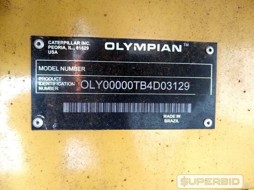 GRUPO GERADOR A DIESEL OLYMPIAN GEP447 SÉRIE:OLY00000TB4D03129 ANO: 2010 70KVA. (Ref.: SP)