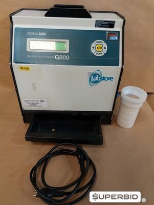 01 UNID. DETERMINADOR DE UMIDADE DE CEREAIS USADO, MODELO G 800, MARCA GEHAKA