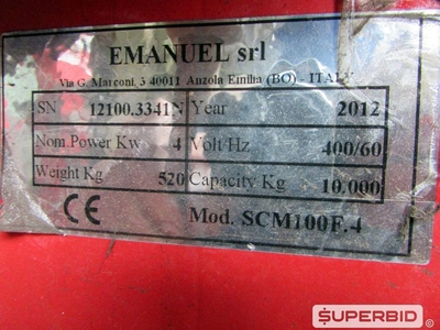 12 ELEVADORES DE VAGÕES EMANUEL SRL, CAP.: 10 TON., ANO: 2012. (Ref.: WMDR_UM02)