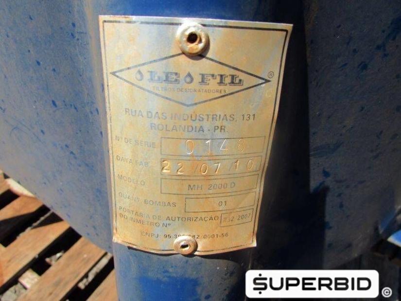 FILTRO PARA ÓLEO DIESEL OLEOFIO MH2000D, ANO: 2010, SÉRIE: 0148 (Ref.: JC)