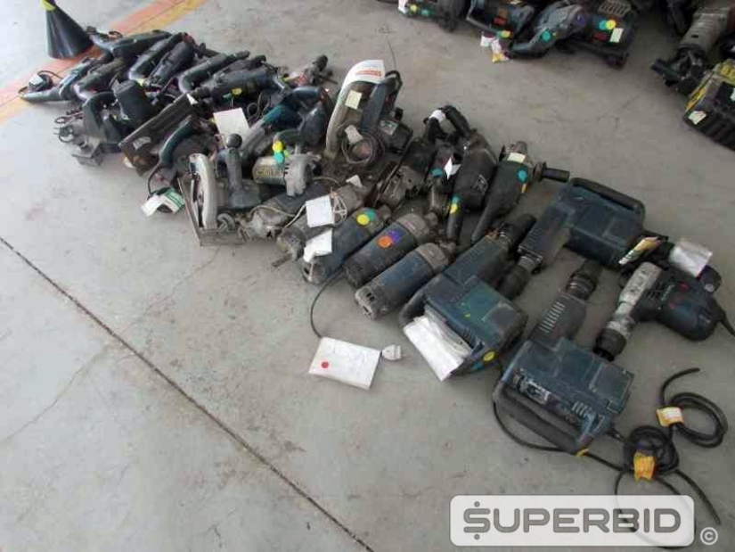 MARTELETE ELÉTRICO, SERRA CIRCULAR, PLAINA, LIXADEIRA, VIBRADOR DE CONCRETO E OUTROS, (30 PÇ.) (Ref.: JDO)