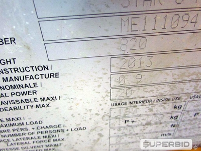 PLATAFORMA MASTRO VERTICAL HAULOTTE STAR 6, ANO: 2013, SÉRIE: ME 111094 (Ref: PCG/ 2073003)