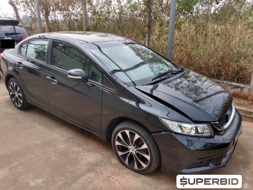 HONDA CIVIC LXR 2.0 (BATIDO), 2014/2015, Placa FINAL 0 (SP), (Ref.: TY)