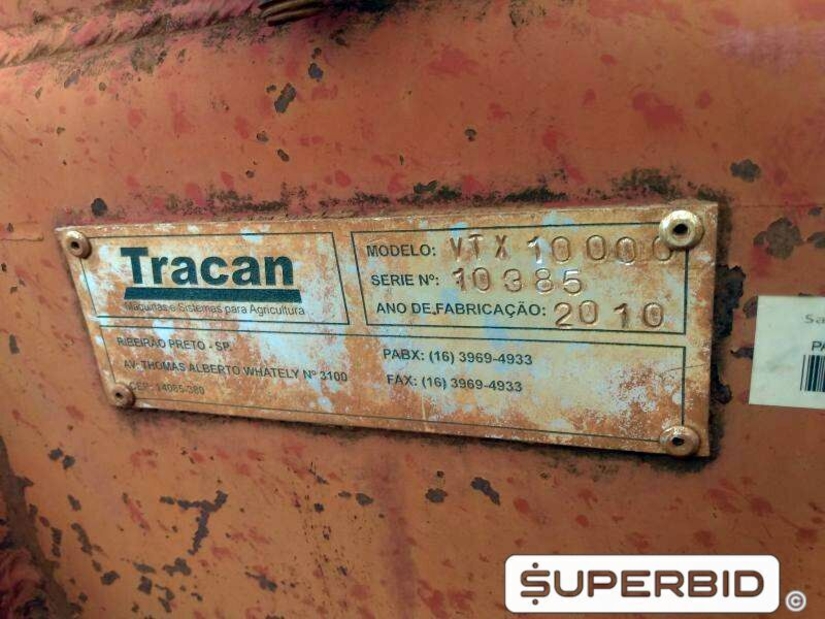 REBOQUE TRANSBORDO DE CANA PICADA TRACAN VTX 10.000, ANO: 2010, SÉRIE: 10385 (Ref.: 671)