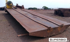 01 UNID. TOMBADOR BASCULANTE, COM CAPACIDADE PARA 35T, , COM MOTOR WEG MOD. 160M 20CV 1765RPM 220/380V,  APROX 9,65MTX 2,60MT, PLAQUETA 72165., USADO