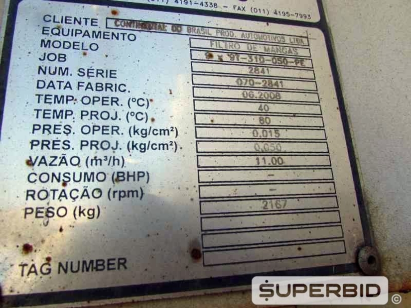 1 SISTEMA DE EXAUSTÃO HIDRONICS, CAP. 11,000 M³/H E 1 SISTEMA DE EXAUSTÃO AR AMBIENTAL JET CENTER, CAP. 3,500 M³/H (Ref.: Hidronics)