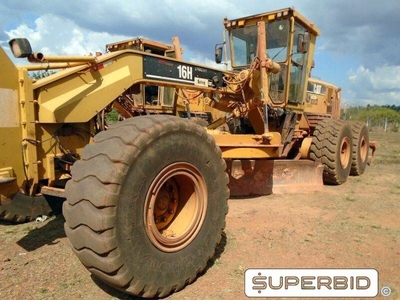 MOTONIVELADORA CATERPILLAR 16H, ANO: 2007, CAP: 1,5M³, SÉRIE: CAT0016H00456 (Ref: PT 1002)
