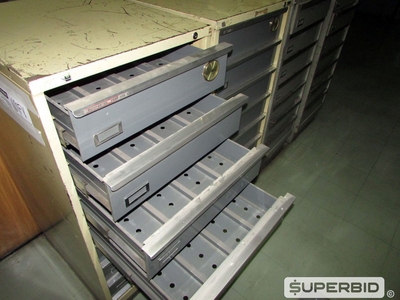 04 MAPOTECAS EM AÇO 07 GAVETAS MEDIDAS (1,30X0,72X0,60 METROS). (Ref.: WMFV_UM02)