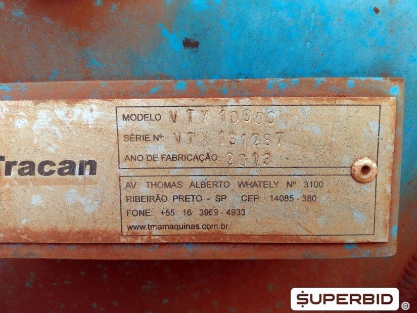 REBOQUE TRANSBORDO DE CANA PICADA TRACAN VTX 10.000, ANO: 2013, SÉRIE: VTX131287 (Ref.: 1440)