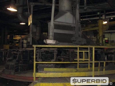 CARROSSEL PARA FUNDIÇÃO FABRICAÇÃO PRÓPRIA PARA MOLDAGEM DE PEÇAS EM FERRO GUSA E AÇO COM QUEIMADOR E EXAUSTORES (Ref.: Carrossel 3)