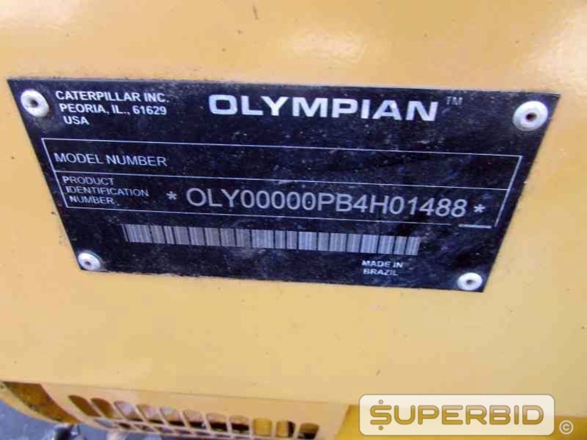 SUCATA DE GRUPO GERADOR Á DIESEL OLYMPIAN GP110-2 125 KVA , ANO: 2009, SÉRIE: OLY00000PB4H01488. (Ref.: JBG)