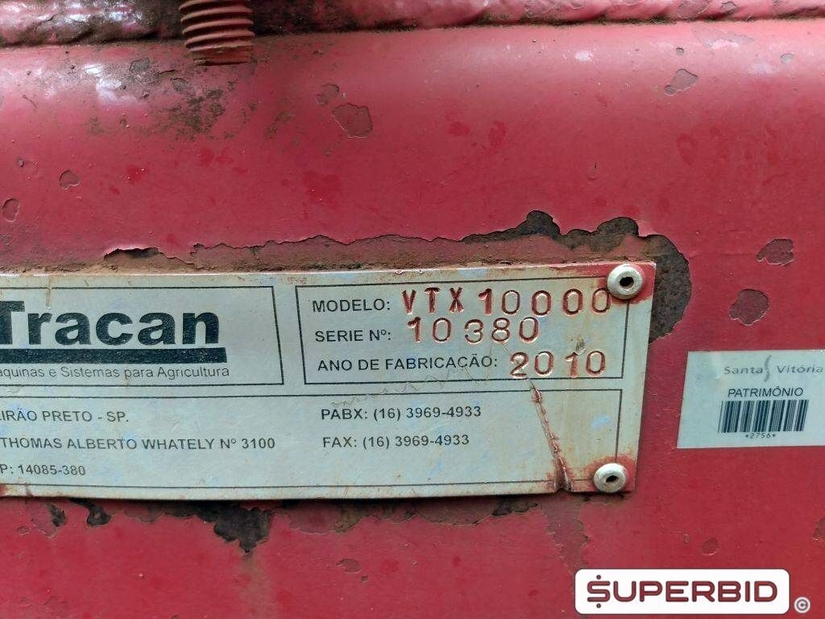 REBOQUE TRANSBORDO DE CANA PICADA TRACAN VTX 10.000, ANO: 2010, SÉRIE: VTX10380 (Ref.: 662)