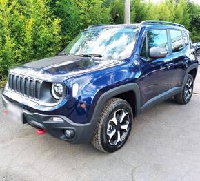 Jeep Renegade Trailhawk 2.0 Turbo 4X4, 2018/2019, Jazz Blue metálica, 580 KM, Diesel, Teto solar elétrico panorâmico, Kit Multimídia "7" completo, Bancos em Couro, IPVA 2021 pago, Veículo com garantia de fábrica, Laudo cautelar aprovado.