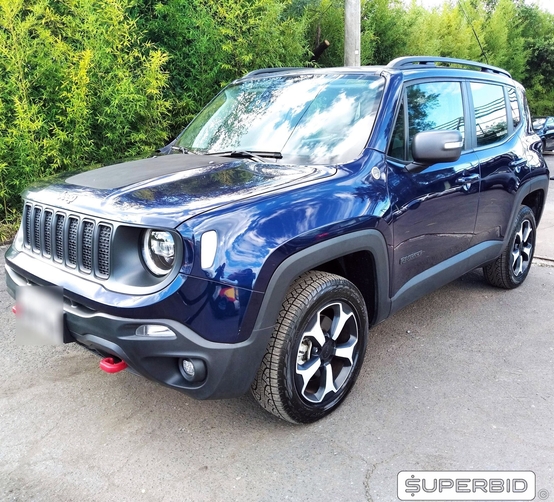 Jeep Renegade Trailhawk 2.0 Turbo 4X4, 2018/2019, Jazz Blue metálica, 580 KM, Diesel, Teto solar elétrico panorâmico, Kit Multimídia "7" completo, Bancos em Couro, IPVA 2021 pago, Veículo com garantia de fábrica, Laudo cautelar aprovado.