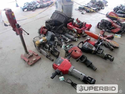 PERFURATRIZ DIAMANTADA, TESOURA FACA ELÉTRICA, CANALETEIRA ELÉTRICA, PISTOLA FINCA PINO E OUTROS, (20 PÇ.) (Ref.: JDQ)