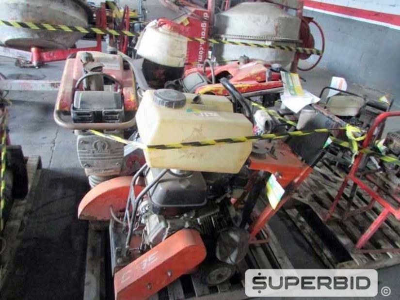 CORTADORA DE PISO NORTON C13E 13CV E COMPACTADOR SOLO WACKER NEUSON, (04 PÇ.) (Ref.: JCI )