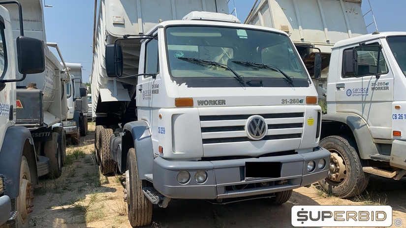 CAMINHÃO BASCULANTE VOLKSWAGEN 31-260 E TRUCK 6x4, 2007/2008, Placa FINAL 1 (RJ), (Ref.: IBX)