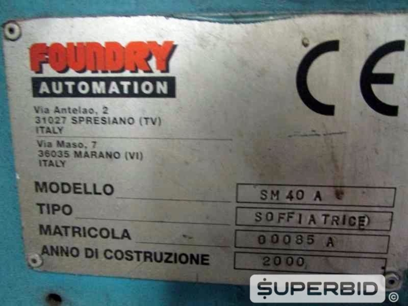 MÁQUINA SHELL AUTOMÁTICA FOUNDRY SM-40-A, ANO 2000, SÉRIE.: 85A, CAP. 150 CICLOS/H (Ref.: 900-11570)