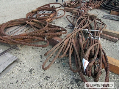 APROX. 70 ESTROPOS E LAÇOS DE CABO DE AÇO. (Ref.: WMCK_UM02)