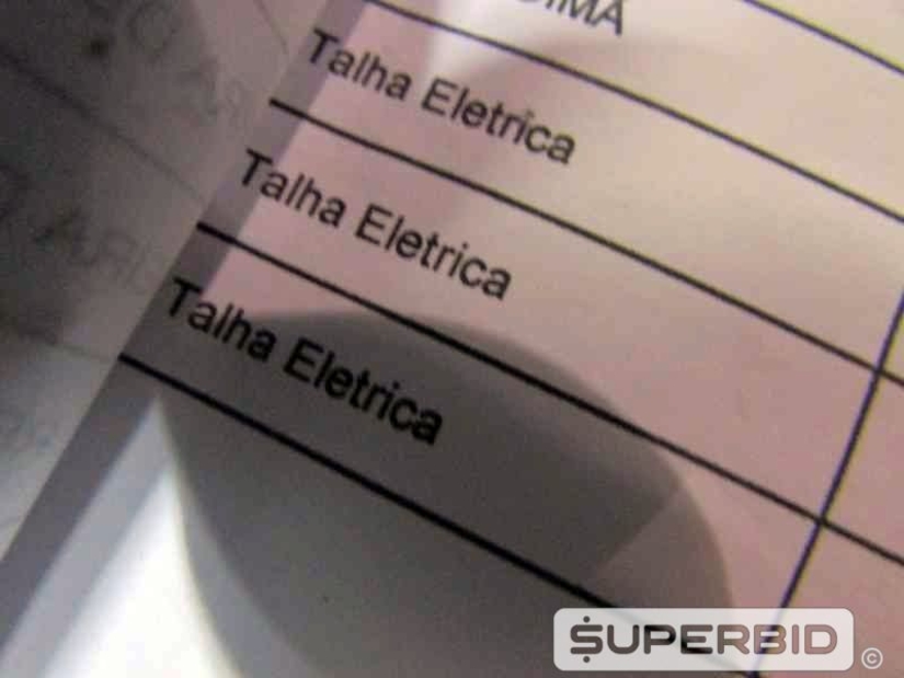 TALHAS ELÉTRICA DEMAG E CMC, CAP. 500 E 2000 KG (35 PÇ) (Ref.: Talhas Elétricas)