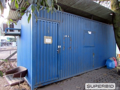 ESCRITÓRIO EM AÇO COM VESTIÁRIO, MEDIDAS (6,20X2,80X2,60 METROS) COM ÁREA COBERTA EXTERNA. (Ref.: WMEE_UM02)