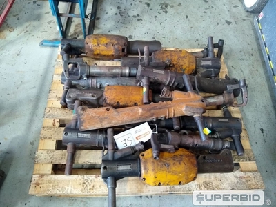 04 ROMPEDORES PNEUMÁTICOS ATLAS COPCO TEX12 10KG PS E 09 ROMPEDORES PNEUMÁTIOS ATLAS COPCO TEX P60S 30KG. (Ref.: SE)