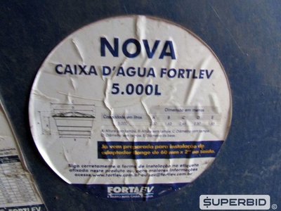 01 CAIXA D'ÁGUA FORTLEV 5.000 LITROS EM POLIETILENO COM TAMPA. (Ref.: WMDS_UM02)