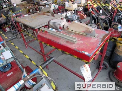 SERRA DE BANCADA, BOMBA CENTRIFUGA, CURVADOURA DE TUBOS E MOTOR DE ACIONAMENTO Á GASOLINA, (10 PÇ.) (Ref.: JCT)