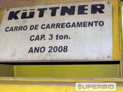 CARRO DE CARREGAMENTO PARA FORNOS DE FUNDIÇÃO KUTTNER, ANO 2008, CAP. 03 TON (Ref.: 11343)