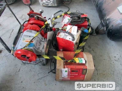 ROSQUEADEIRA ROTHENBERGER SUPER EGO 2, MACACO HIDRÁULICO E MÁQUINAS ELETROFUSÃO DE TUBOS, (05 PÇ.) (Ref.: JCU)