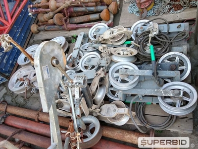 SUCATA DE COMPACTADORES DE SOLO, GRAMPO DE ALÚMINIO, TALHA, BALANCINHO, ROLDANAS, BICICLETA TESMEC BIQ 030 2011 E GANCHOS PARA CABO TIFOR. (Ref.: SC)