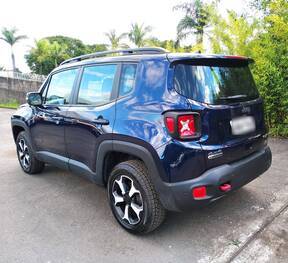 Jeep Renegade Trailhawk 2.0 Turbo 4X4, 2018/2019, Jazz Blue metálica, 580 KM, Diesel, Teto solar elétrico panorâmico, Kit Multimídia "7" completo, Bancos em Couro, IPVA 2021 pago, Veículo com garantia de fábrica, Laudo cautelar aprovado.