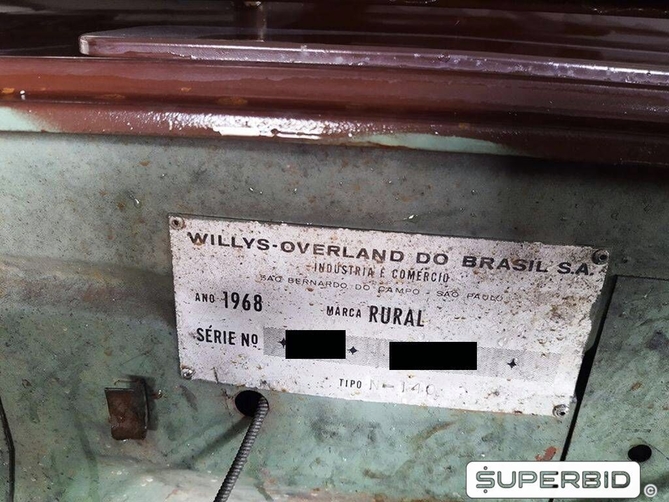 WILLYS RURAL TIPO N-140 ANO 1968