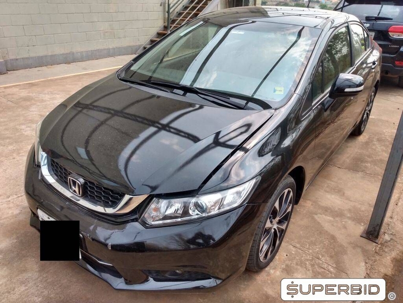 HONDA CIVIC LXR 2.0 (BATIDO), 2014/2015, Placa FINAL 0 (SP), (Ref.: TY)