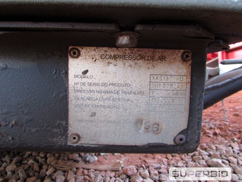 COMPRESSOR DE AR ATLAS COPCO XAS137 PD, 2011, SÉRIE: BRP079241 (Ref.: FEV)