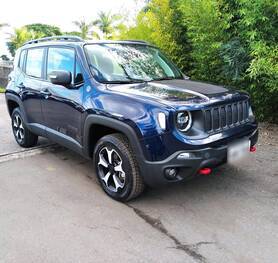 Jeep Renegade Trailhawk 2.0 Turbo 4X4, 2018/2019, Jazz Blue metálica, 580 KM, Diesel, Teto solar elétrico panorâmico, Kit Multimídia "7" completo, Bancos em Couro, IPVA 2021 pago, Veículo com garantia de fábrica, Laudo cautelar aprovado.