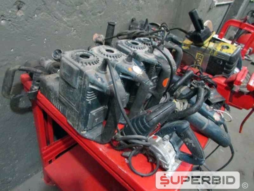 SERRA MARMORE, MARTELETE PERFURADOR, LIXADEIRA DE CINTA ELÉTRICA, ROMPEDOR ELÉTRICO, ESMERILHADEIRA E OUTROS, (19 PÇ.) (Ref.: JAU)